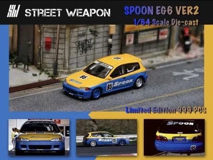 Honda Civic EG6 van Street Weapon 1/64 Spoon STW036, Ophalen of Verzenden, Nieuw, Auto