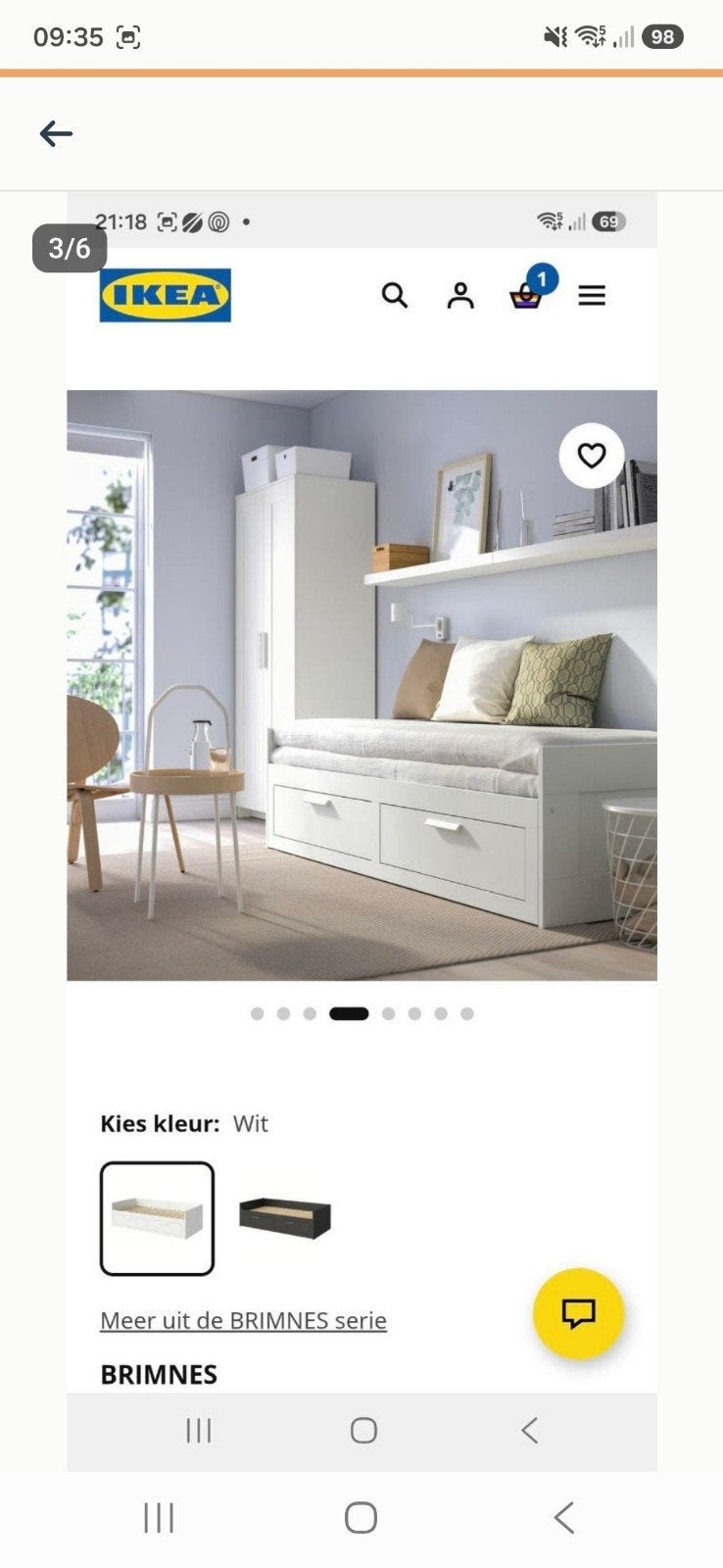 Brimnes ikea uitschuif bed, Ophalen, Jongetje of Meisje