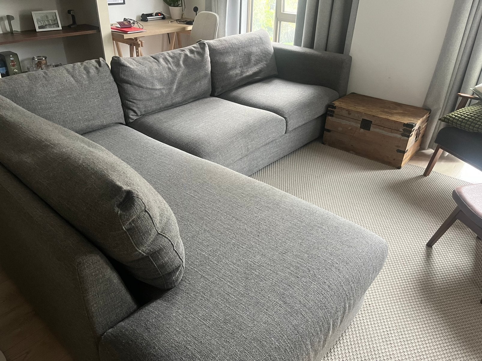 UMIX by SLX Studio grote hoekbank – grijs – zeer comfortabel, Ophalen, Zo goed als nieuw, Stof