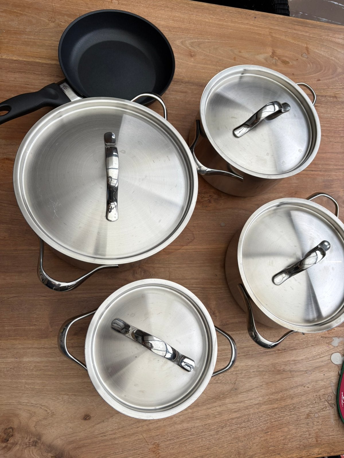 Fissler pannenset, Verzenden, Zo goed als nieuw, Rvs, Pannenset