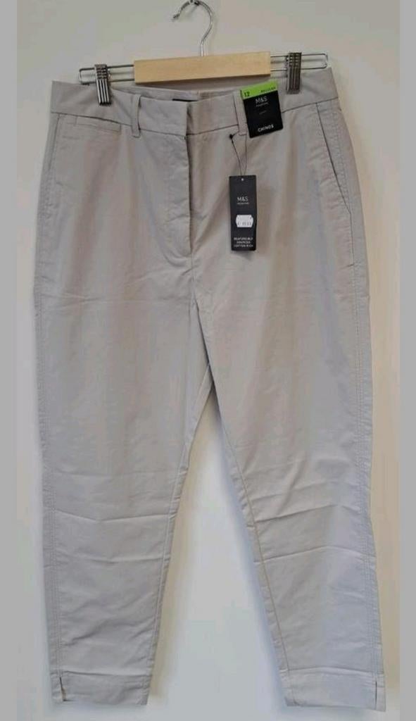 Nieuwe M&S Collection Chino Broek - Grijs - Maat 40