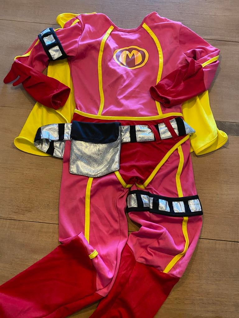 Mega Mindy verkleedpak carnaval 3-5 jaar 98-110, Ophalen of Verzenden, Zo goed als nieuw, Jongen of Meisje