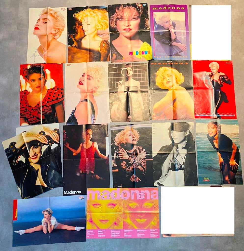MADONNA POSTERS DEEL  10, Verzamelen, Posters, Gebruikt, Ophalen of Verzenden, A1 t/m A3, Overige vormen