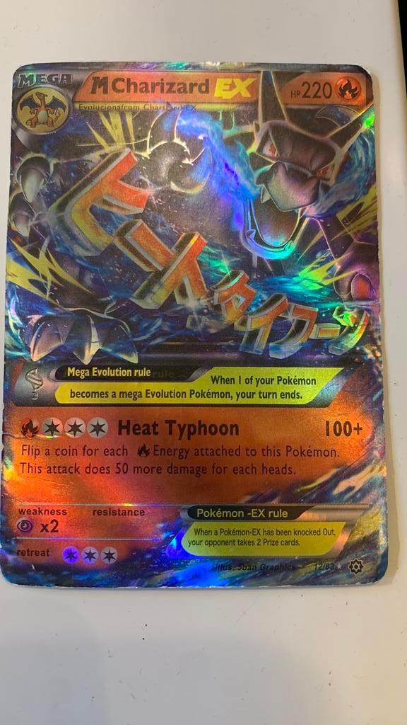M Charizard EX Full Art – XY Evolutions – Pokémon kaart, Ophalen of Verzenden, Zo goed als nieuw, Losse kaart