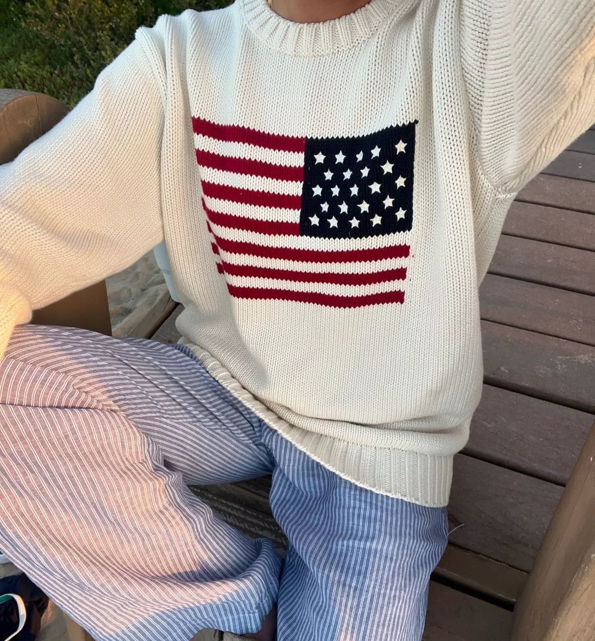 Polo Ralph Lauren USA Vlag Trui - Nieuw met kaartjes, Ophalen of Verzenden, Nieuw, Maat 38/40 (M), Beige