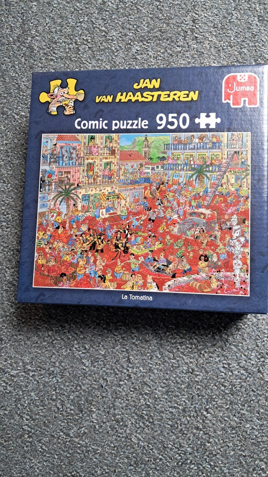 Jan van Haasteren Comic Puzzel - La Tomatina (950 stukjes), Ophalen of Verzenden, 500 t/m 1500 stukjes, Zo goed als nieuw, Legpuzzel