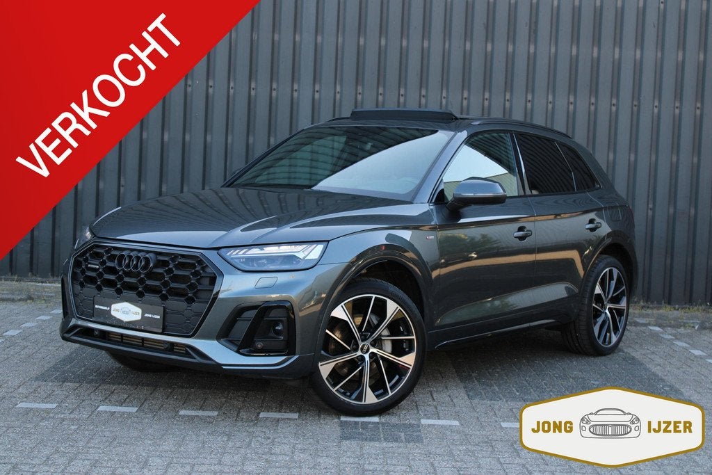 Audi Q5 50 TFSI e 3x S LINE PANO HUD B&O TREKHAAK, Auto's, Audi, Automaat, Automatische klimaatregeling, 14 kWh, Gebruikt