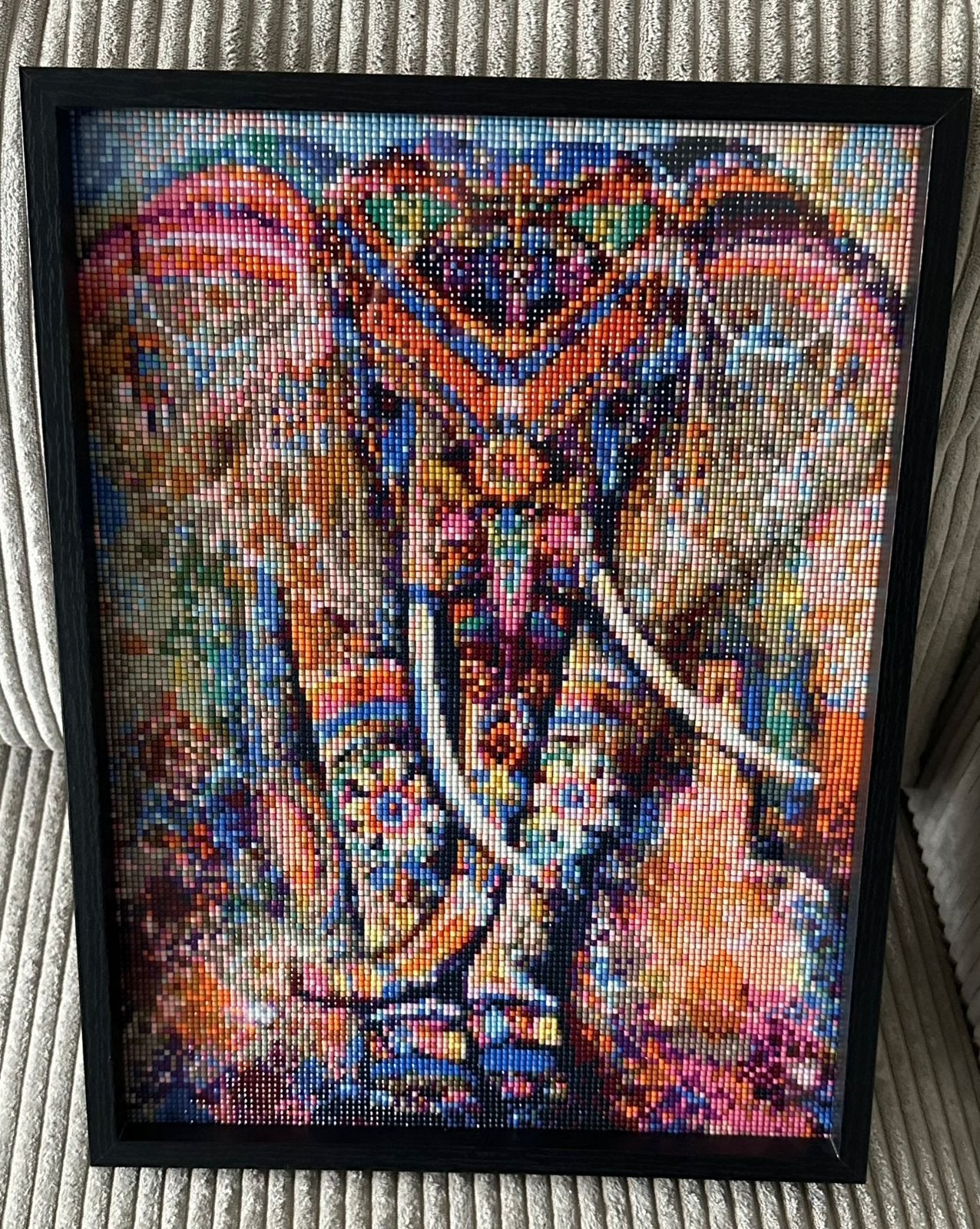 Diamond painting ingelijst, 30x40cm, olifant, 30 cm, Schilderij, Meerkleurig, Nieuw