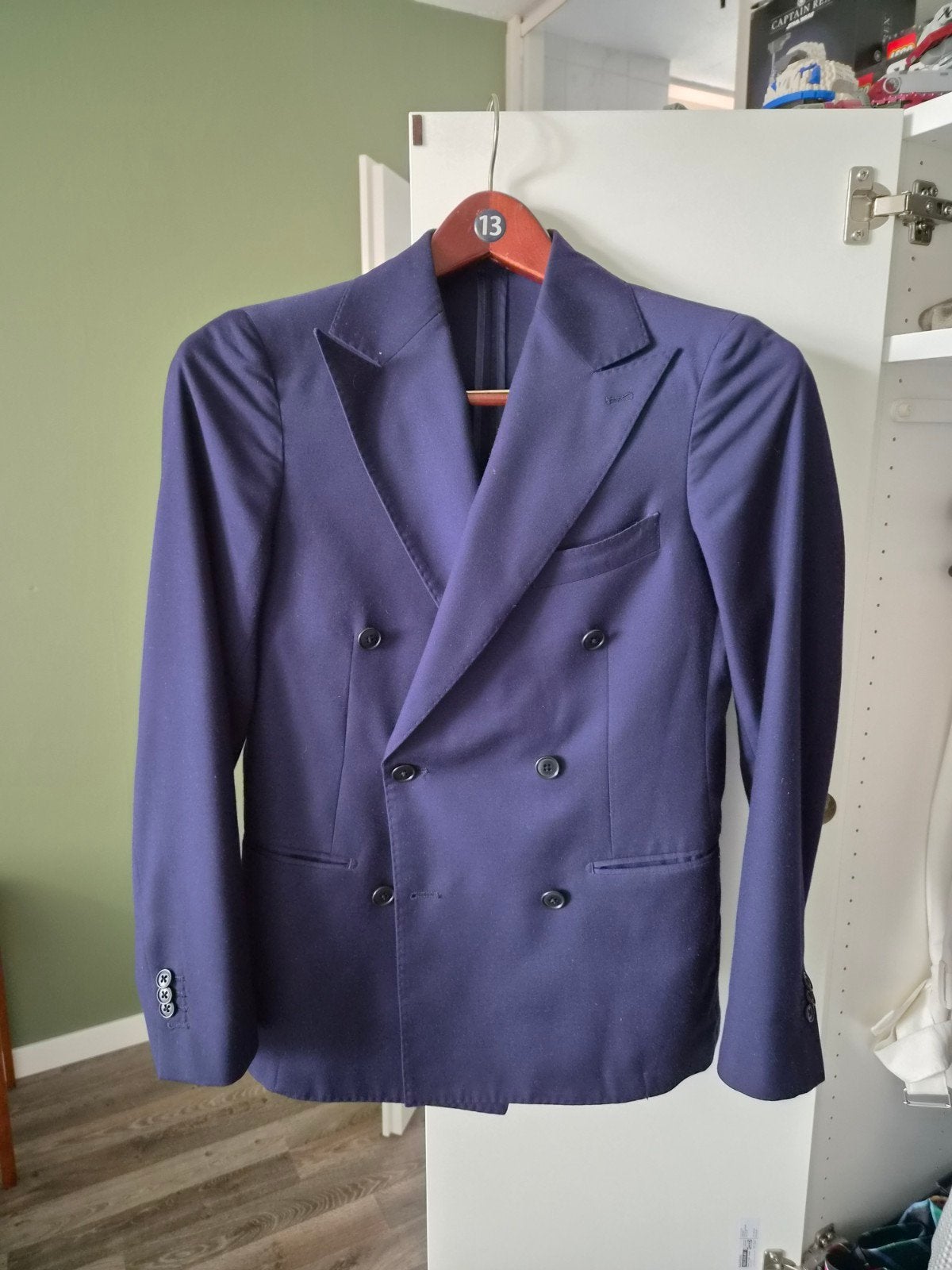 Donkerblauw Colbert, Blazer, Kleding | Heren, Kostuums en Colberts, Blauw, Ophalen of Verzenden, Zo goed als nieuw, ALCOTT&Co. Premium