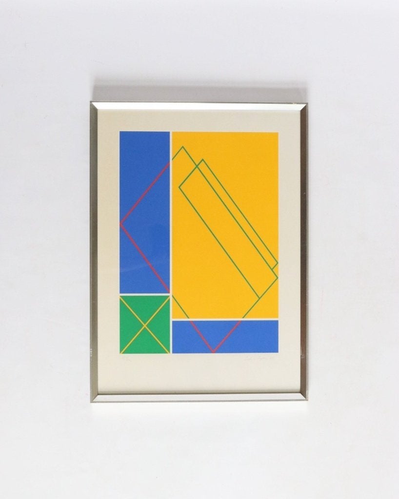 Kleurrijke zeefdruk Gudrun Pagter gelimiteerd, Antiek en Kunst, Kunst | Litho's en Zeefdrukken, Abstract, Zeefdruk, Gelimiteerde oplage