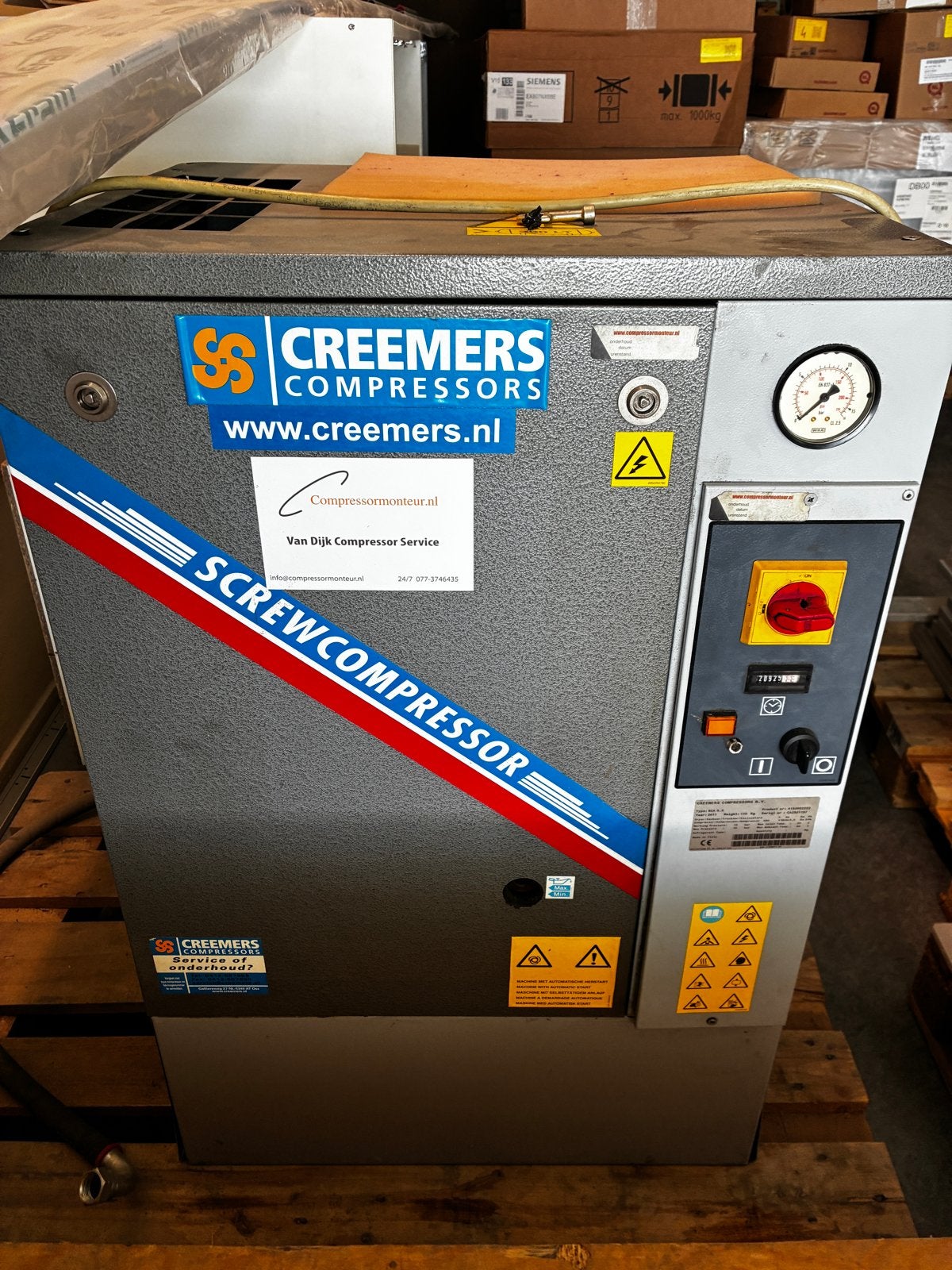 Creemers Schroefcompressor RCA 5.5 - 2011, Ophalen, Geluidgedempt, Gebruikt, 800 liter/min of meer