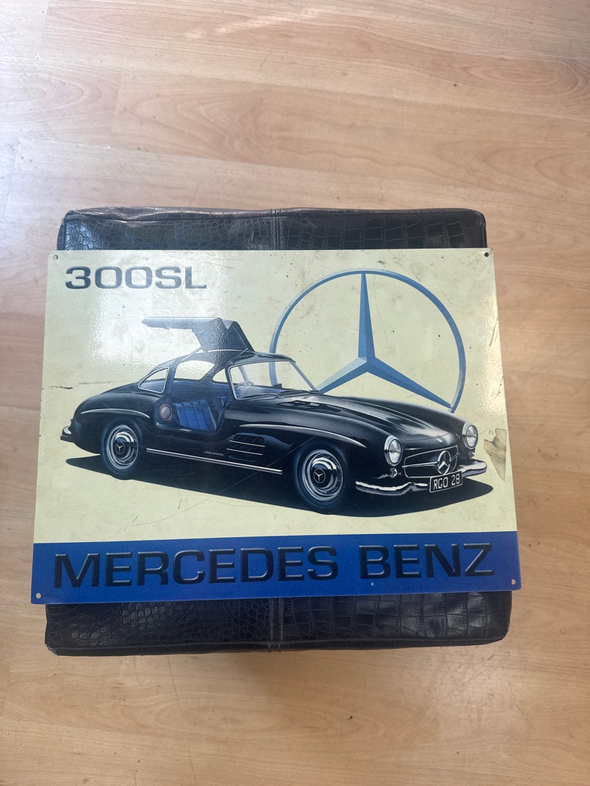 Mercedes Benz 300SL Reclamebord - Vintage Look, Ophalen of Verzenden, Gebruikt, Auto's