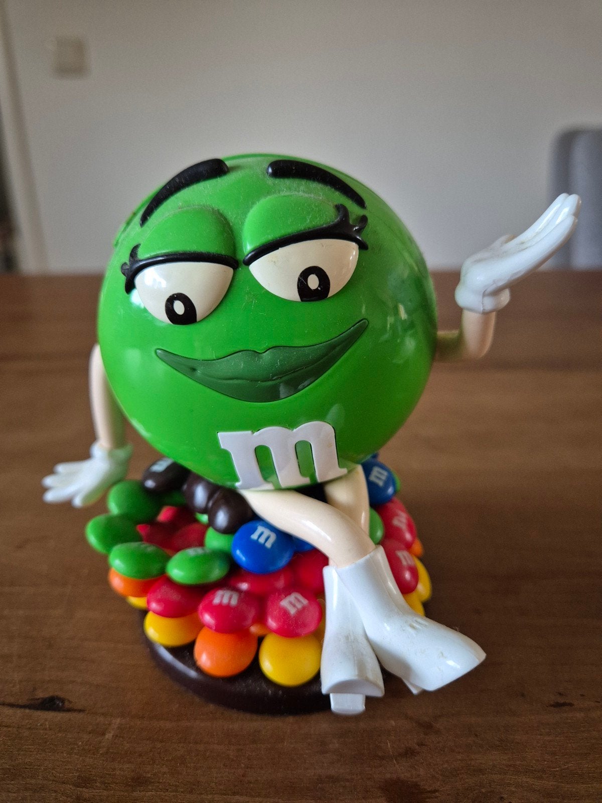 M&M choco dispenser Groen in zeer nette staat, Verzamelen, Ophalen of Verzenden, Zo goed als nieuw, Gebruiksvoorwerp
