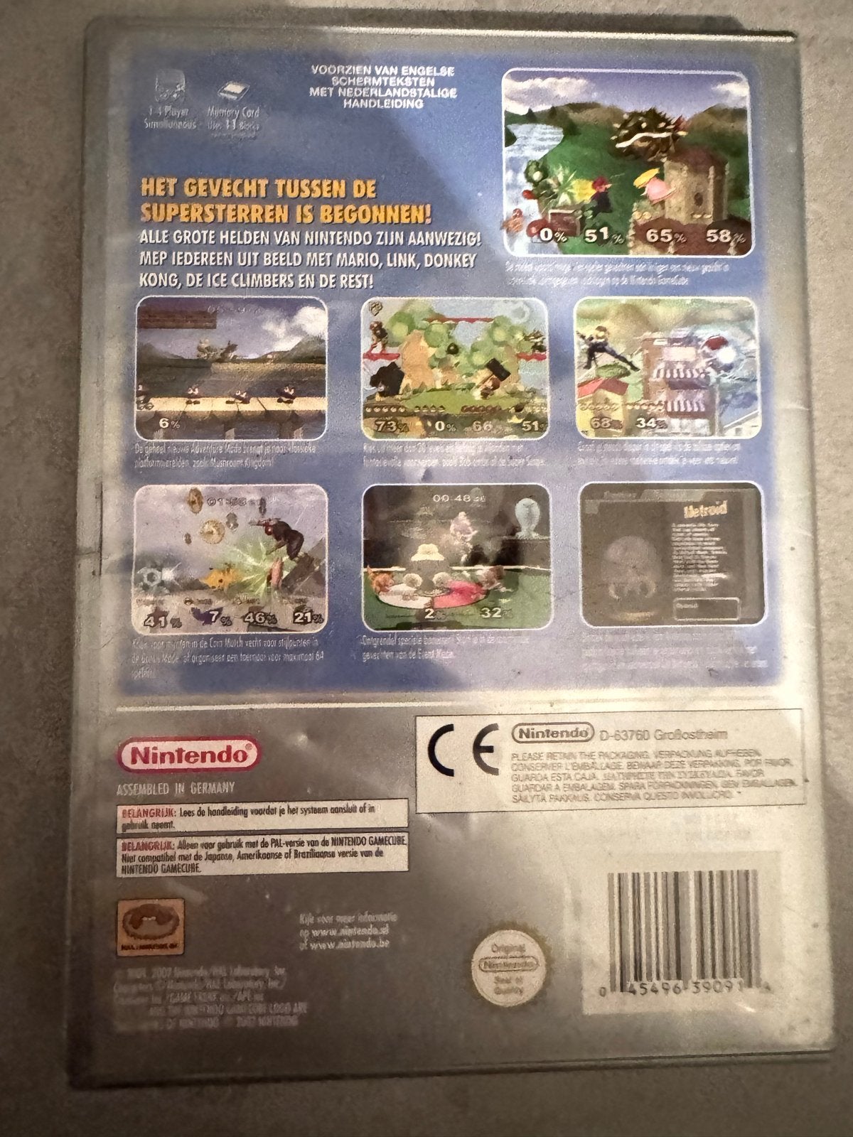 Super Smash Bros. Melee - Nintendo GameCube, Spelcomputers en Games, Games | Nintendo GameCube, Ophalen, Gebruikt, Vechten, Eén computer