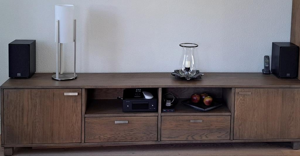 Eikenhouten TV-meubel met opbergkast, Huis en Inrichting, Ophalen, Overige materialen, Henders en Hazel-stijl +/- 10 jaar geleden