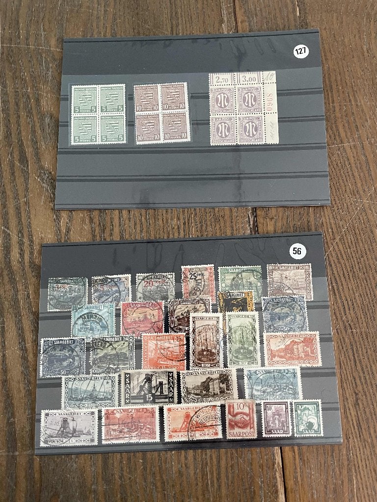 oude postzegels Duitsland 2 kaarten oude gebieden, Verzenden