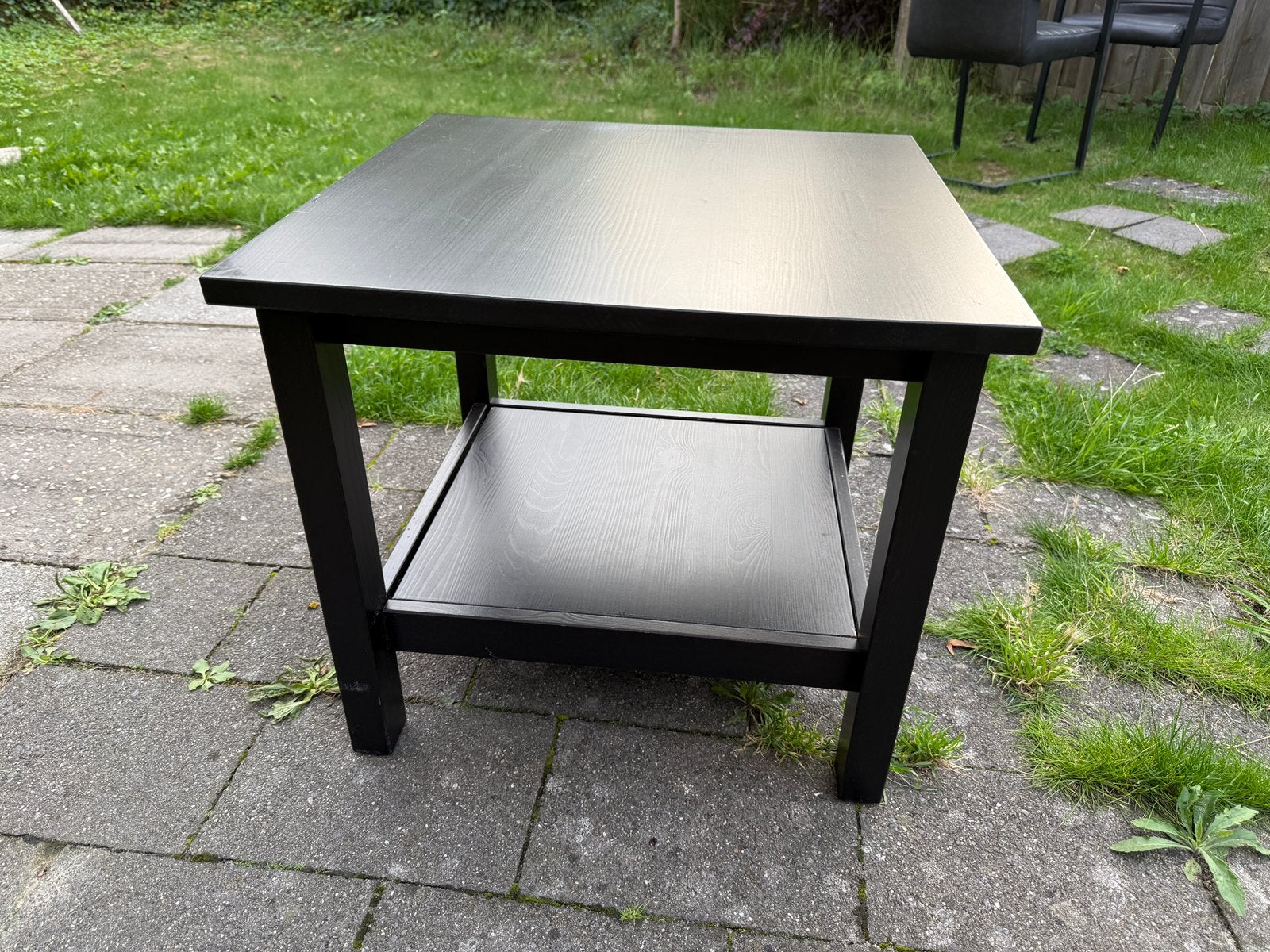 IKEA HEMNES bijzettafel 55x55x50 cm zwartbruin, 45 tot 60 cm, Gebruikt, Vierkant, Hout