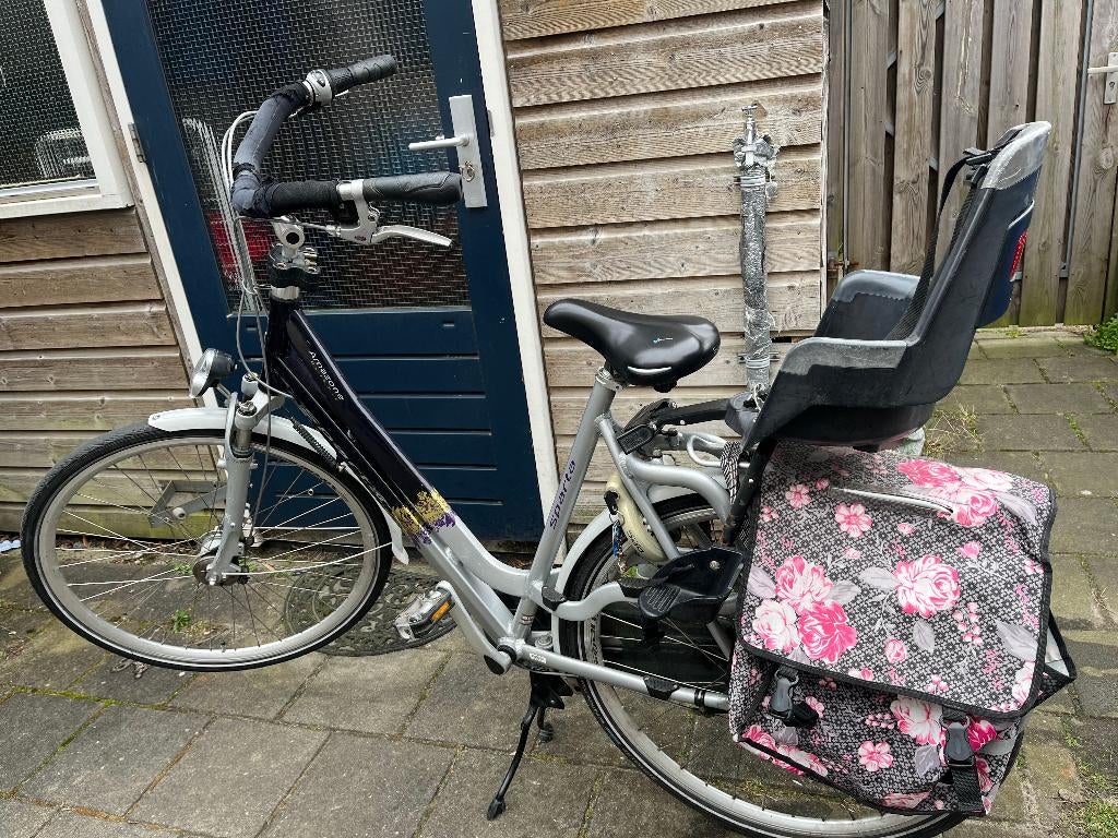 Sparta Amazone mama fiets met kinderzitje, Fietsen en Brommers, Fietsen | Vouwfietsen, Overige merken, 20 inch of meer, Gebruikt