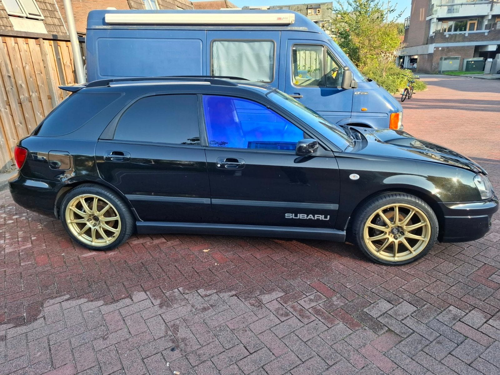 Subaru Impreza 2.0 Turbo WRX Plus AWD 2003 Zwart, Auto's, 1994 cc, Stof, Zwart, 4 cilinders