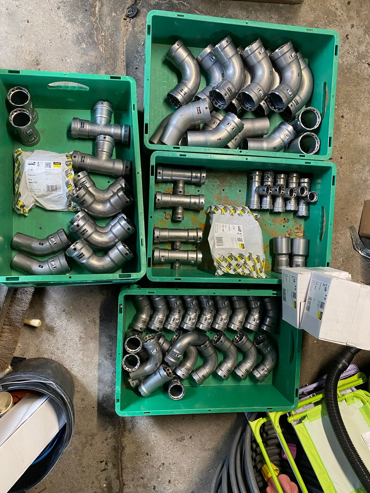 Viega Megapress fittingen - Diverse maten - Nieuw, Ophalen, Overige materialen, Bochten, Nieuw