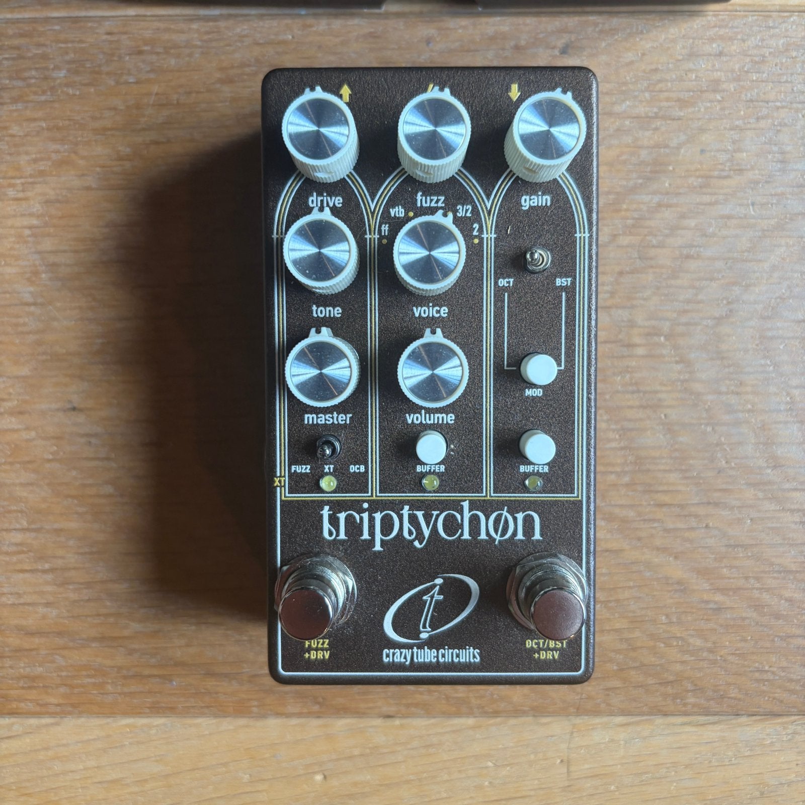 Crazy Tube Circuits - Triptychon OD/Fuzz/Boost/Octave, Verzenden, Nieuw, Distortion, Overdrive of Fuzz