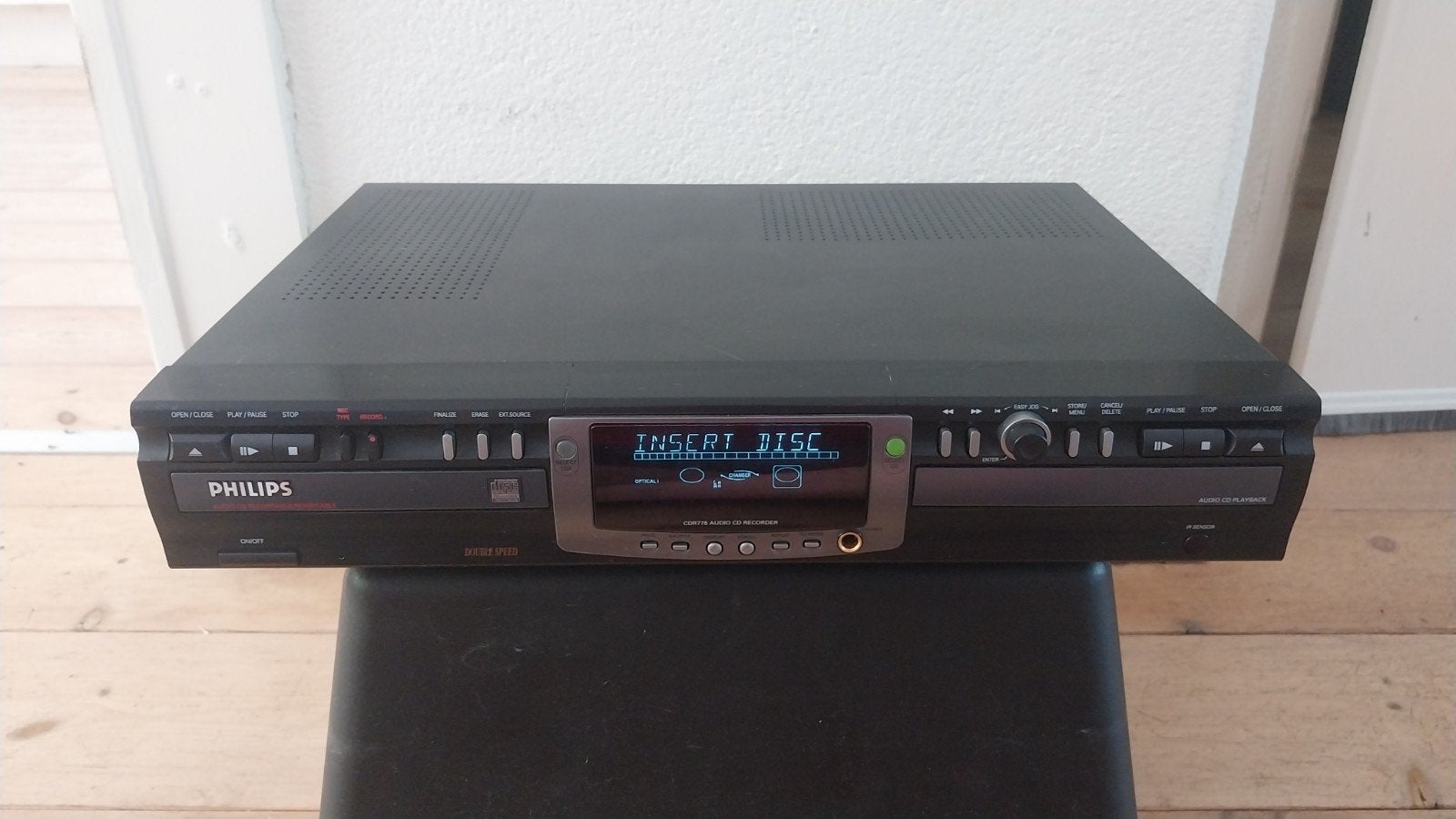 Philips CDR775 Audio CD Recorder Dubbele Snelheid, Ophalen of Verzenden, Gebruikt, Philips, Wisselaar