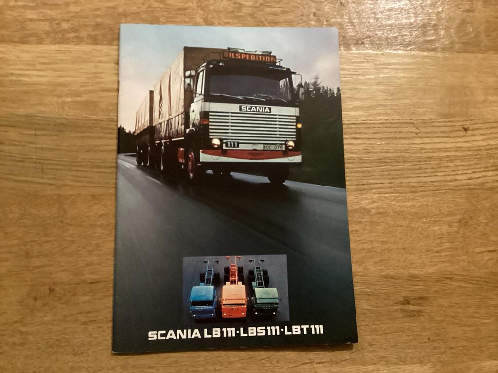Scania LB 111-LBS 111-LBT 111 brochure 1975, Ophalen of Verzenden, Zo goed als nieuw, Overige merken