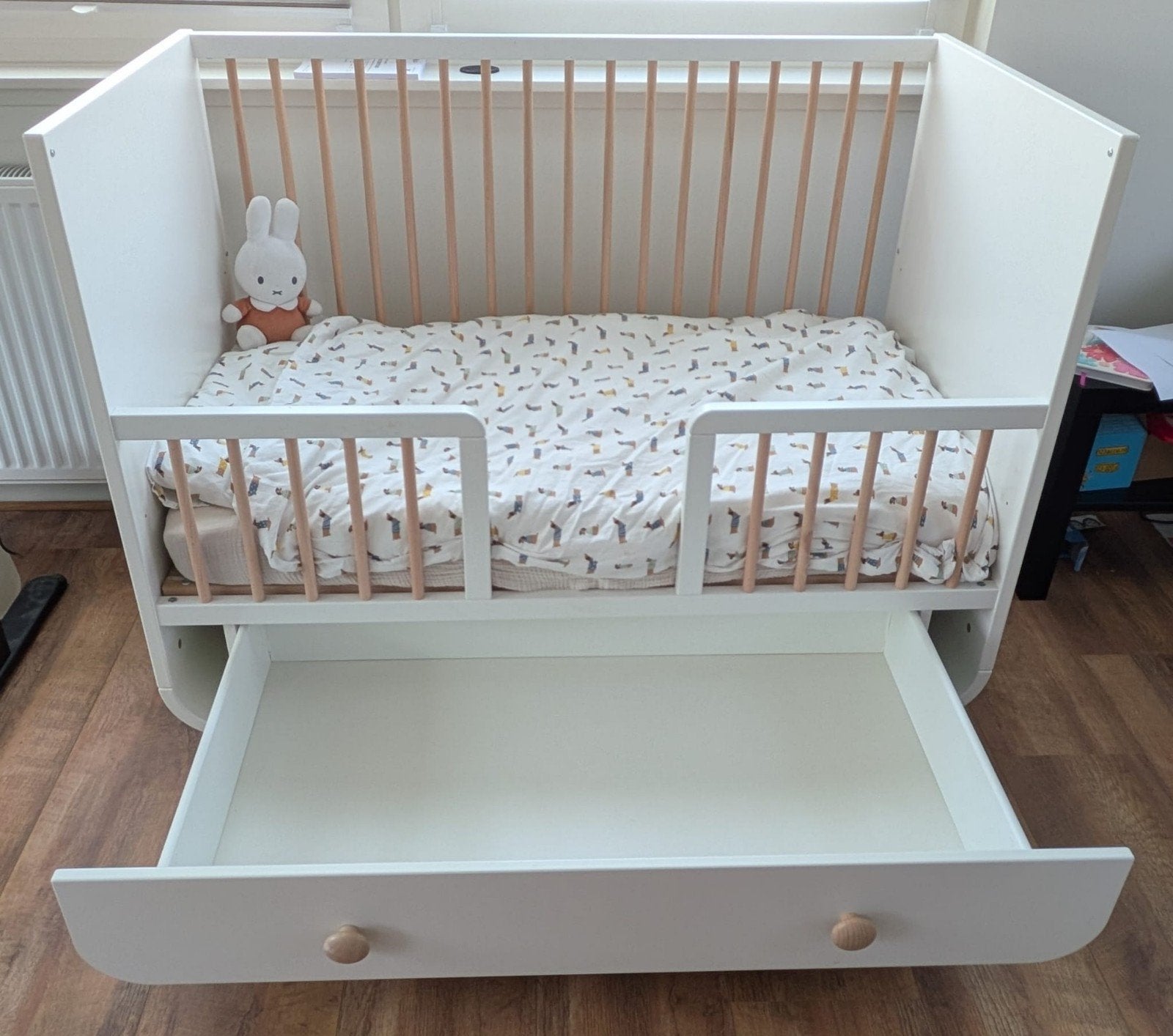 Myllra babybed, Ophalen, Gebruikt, Minder dan 140 cm, 70 tot 85 cm