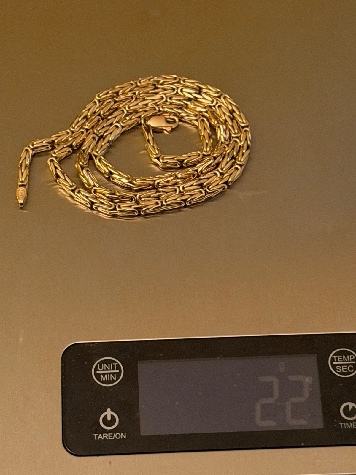 14k gouden koningsketting *61cm* 4mm breed, Postzegels en Munten, Edelmetalen en Baren, Ophalen of Verzenden, Goud