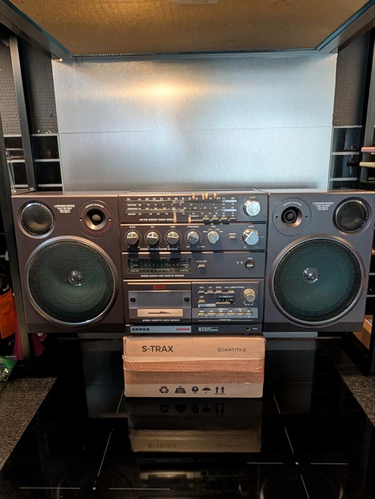 Erres tr 8641 Philips Boombox Getto Blaster jaren 80, Ophalen of Verzenden, Gebruikt, Radio