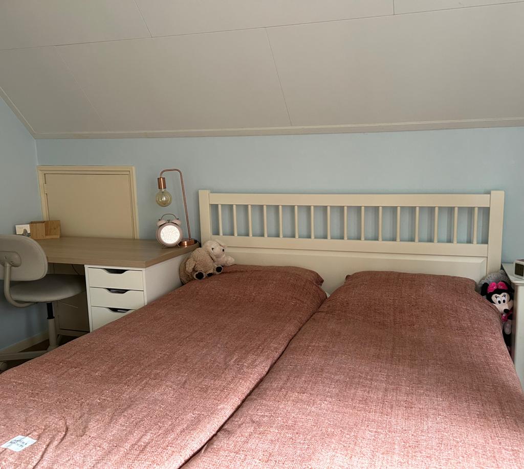 Tweepersoonsbed landelijk wit, Huis en Inrichting, Slaapkamer | Complete slaapkamers, Ophalen, Gebruikt, Tweepersoons, Landelijk