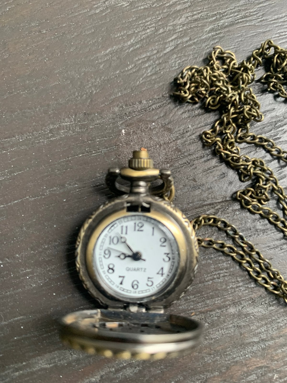 Vintage Zakhorloge met Ketting - Antiek Design, Overige merken, Overige materialen, Zakhorloge, Ophalen of Verzenden
