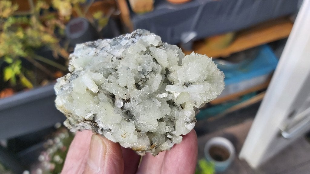 VM1 Gekristalliseerde Prehniet Imilchil Marokko #collectie, Ophalen of Verzenden, Mineraal