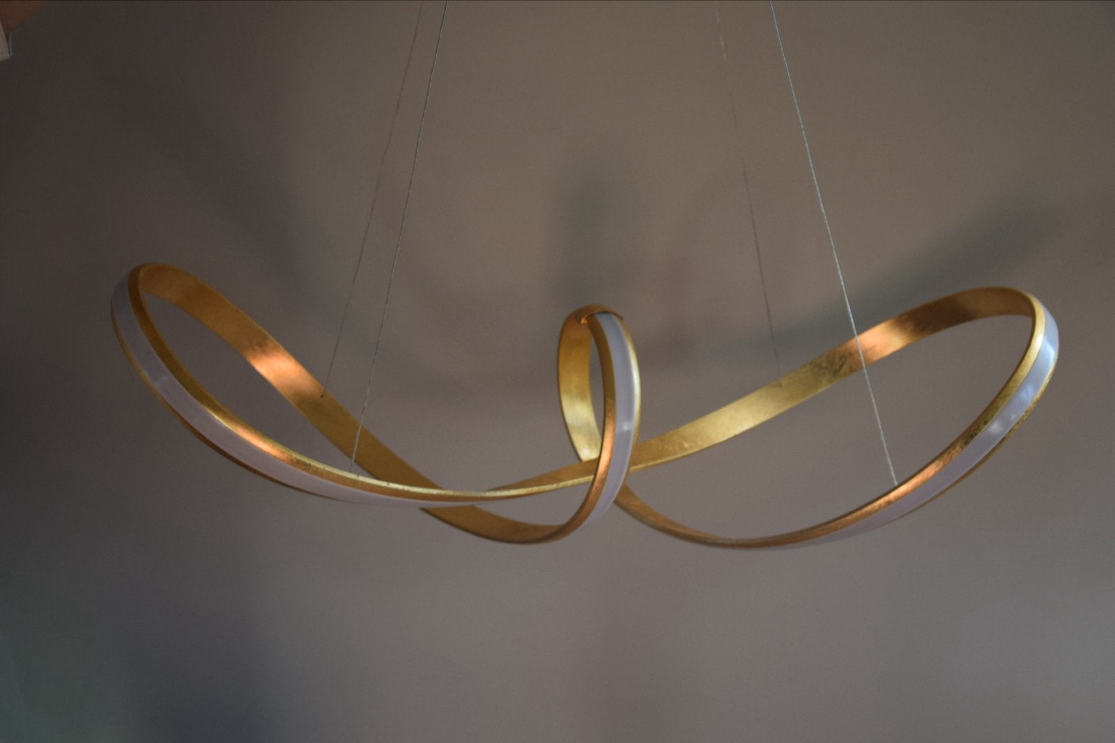 Paul Neuhaus LED Hanglamp - Goudkleurig Design, Dimbaar, Ophalen of Verzenden, Zo goed als nieuw, Metaal, Overige fittingen