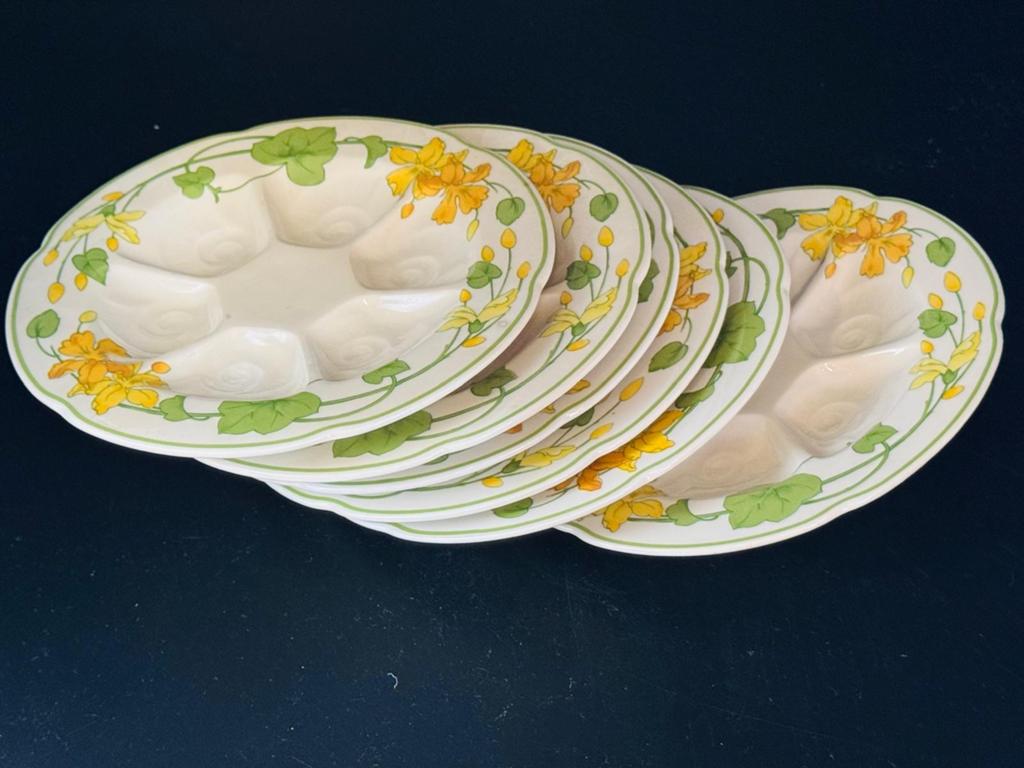 Villeroy & Boch Geranium Slakkenborden - Set van 6, Huis en Inrichting, Keuken | Servies, Ophalen of Verzenden, Zo goed als nieuw