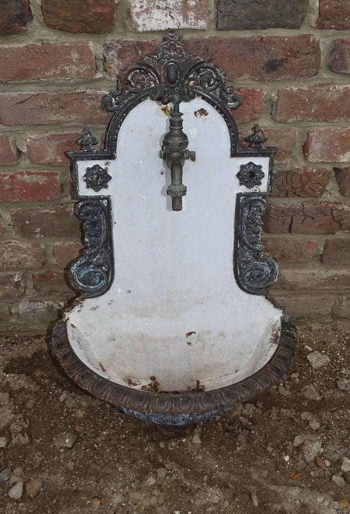 oude gietijzeren fontein wasbak gootsteen, Ophalen