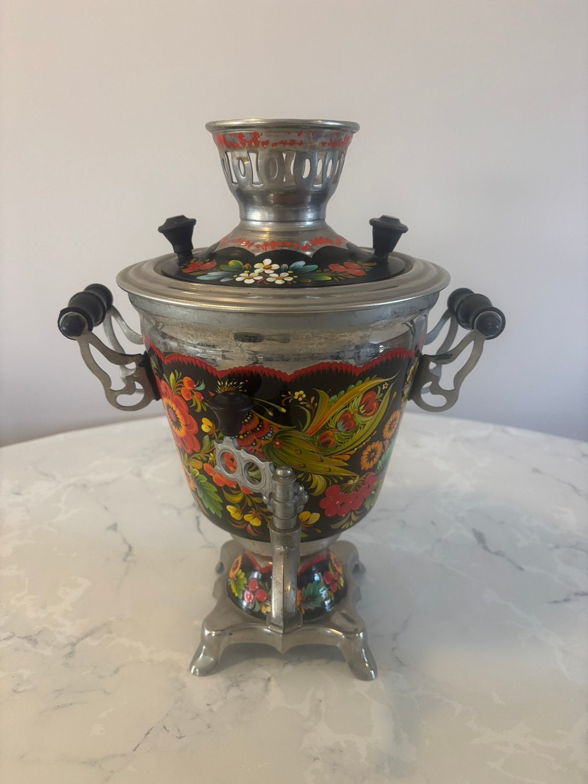 • Prachtige Vintage Samovar 1991– Handbeschilderd & Werkend!, Ophalen of Verzenden