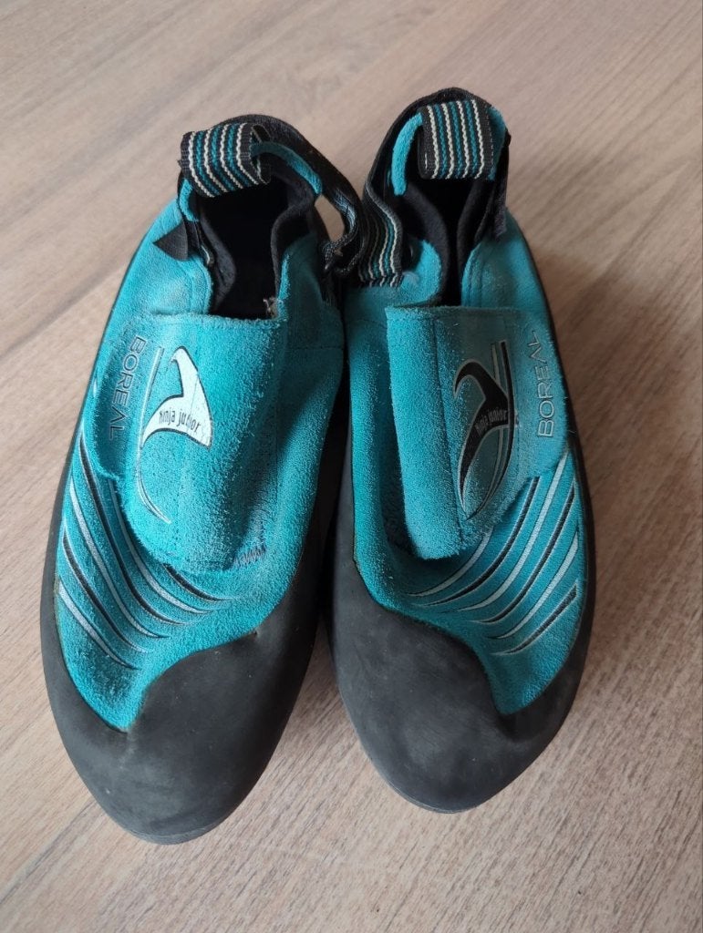Blauwe Boreal Ninja Jr. klimschoenen maat 35-36 i.z.g.s., Sport en Fitness, Klimsport, Ophalen of Verzenden, Zo goed als nieuw