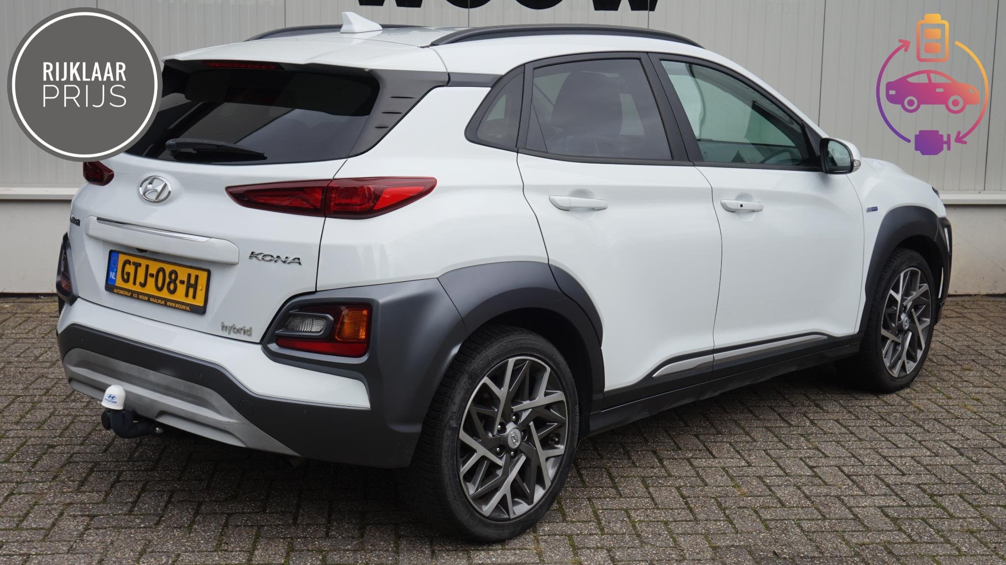 Hyundai Kona 1.6 GDI HEV Trekhaak | Navigatie | Keyless | Ri, Auto's, Dealer onderhouden, Stof, Gebruikt, Euro 6