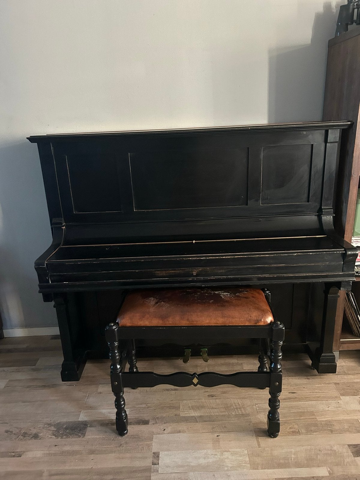 Mooie, goed bespeelbare piano gratis af te halen, Ophalen, Gebruikt, Zwart, Piano
