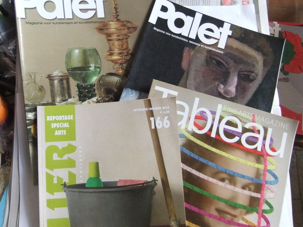 4 kunsttijdschriften: Palet, Tableau, Liter (vb29), Verzenden, Zo goed als nieuw, Boek of Gids