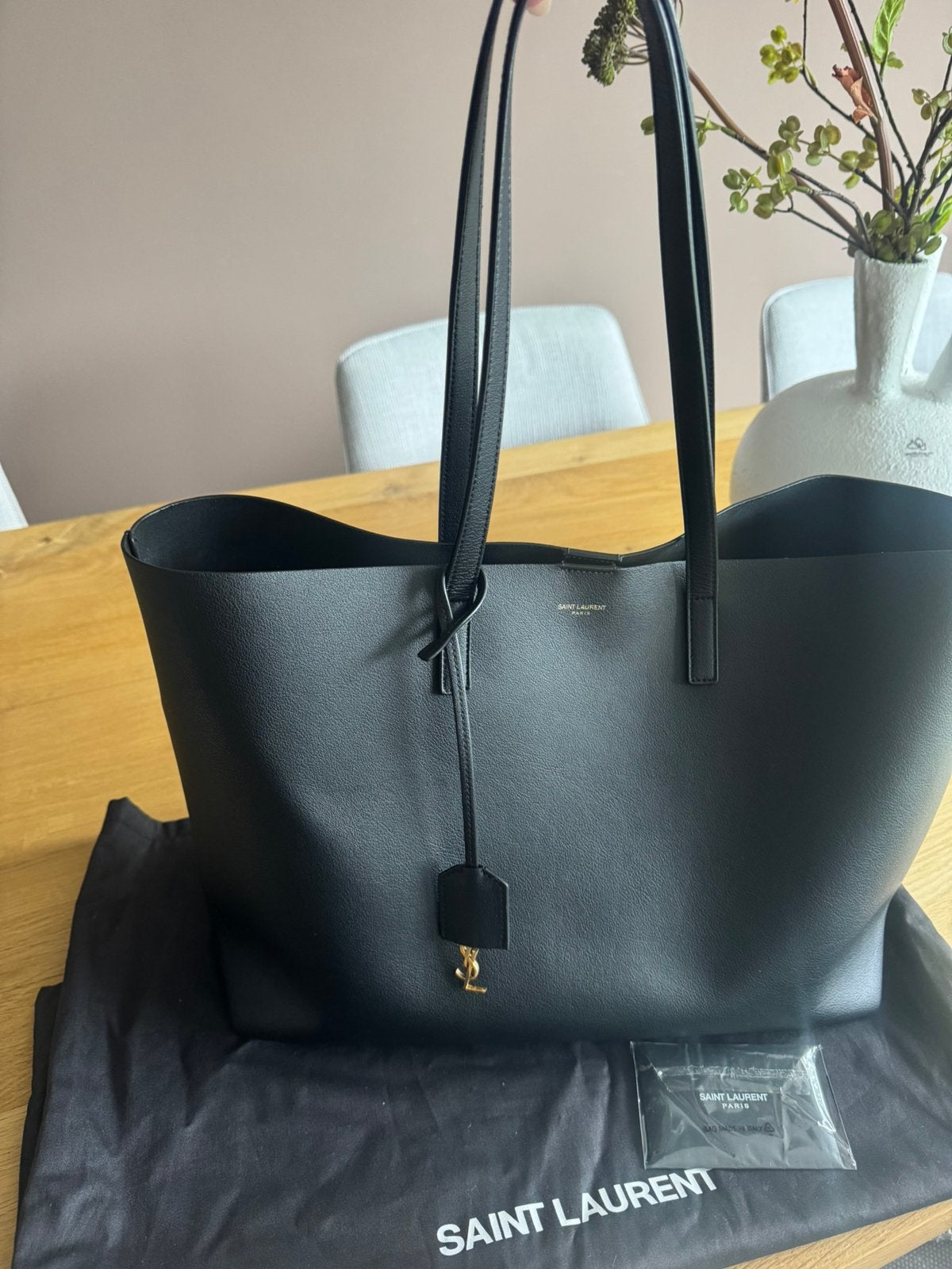Shopper YSL east/west tote bag, Ophalen of Verzenden, Zo goed als nieuw, Zwart, Shopper