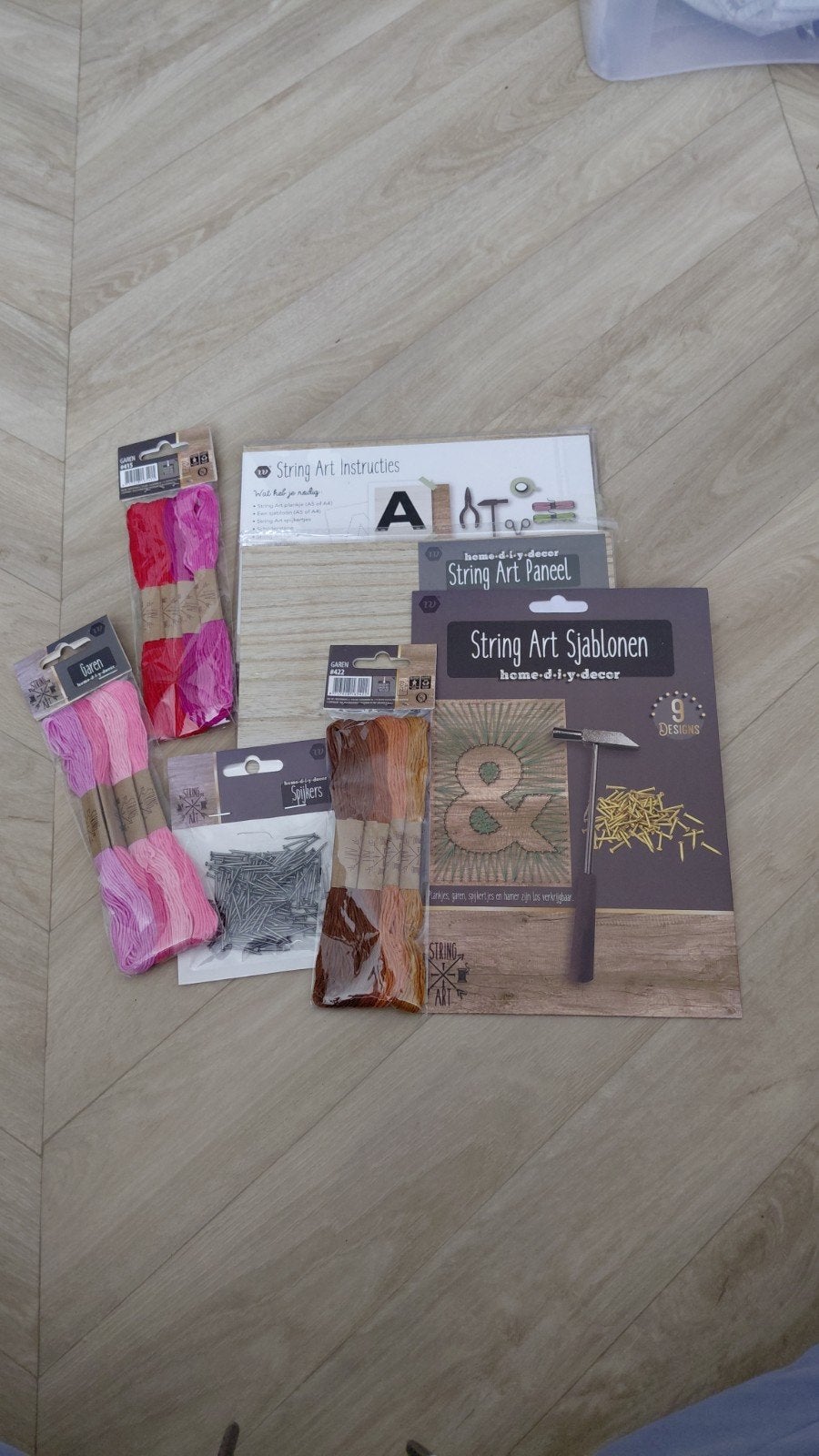 String Art set met instructies en sjablonen, Handgemaakt, Nieuw, Meerkleurig, Knutselset