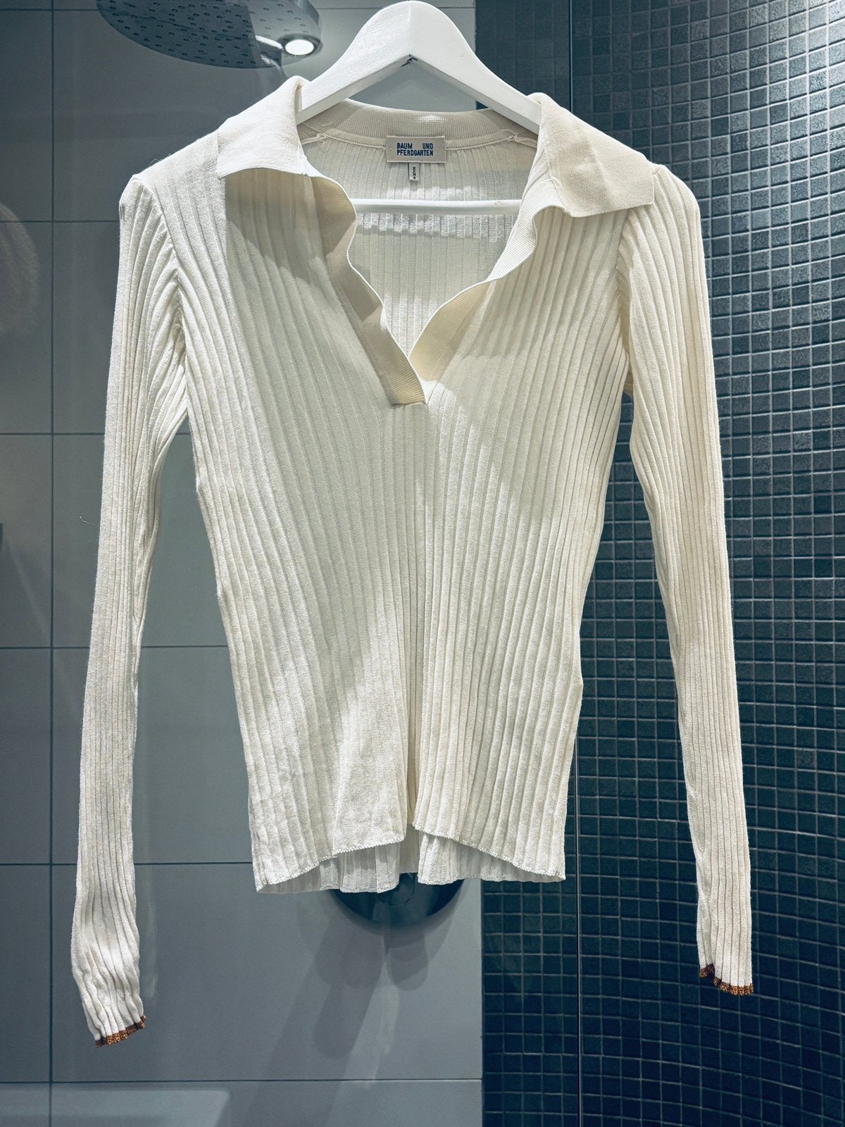 Baum und Pferdgarten Polo Knit Top, Kleding | Dames, Wit, Ophalen of Verzenden, Zo goed als nieuw, Korte mouw
