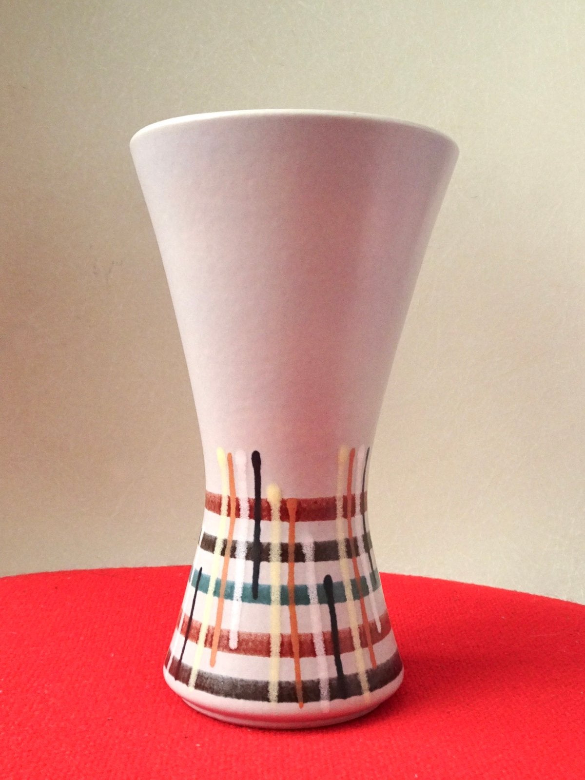 Vintage West Germany midcentury design keramiek vaas grijs, Ophalen