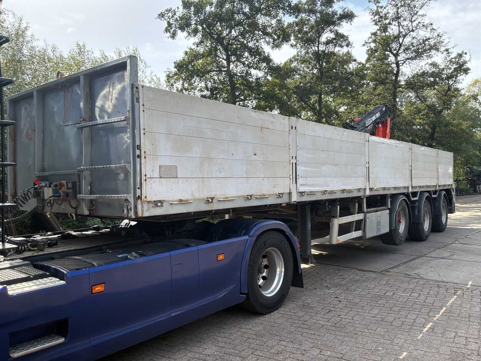 2000 Pacton T3-003 Oplegger met Hiab 130R kraan, Overige brandstoffen, Origineel Nederlands, Bedrijf, Aanhangers en Opleggers