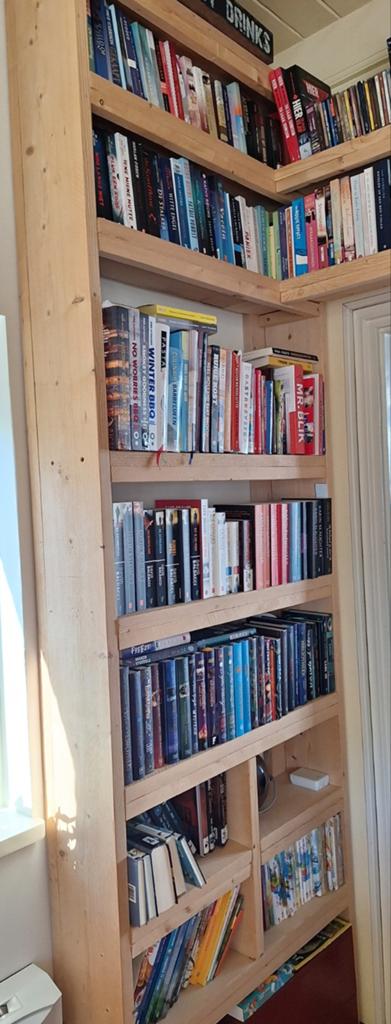 Homemade boekenkasten van steigerhout, Ophalen, 25 tot 50 cm, 50 tot 100 cm