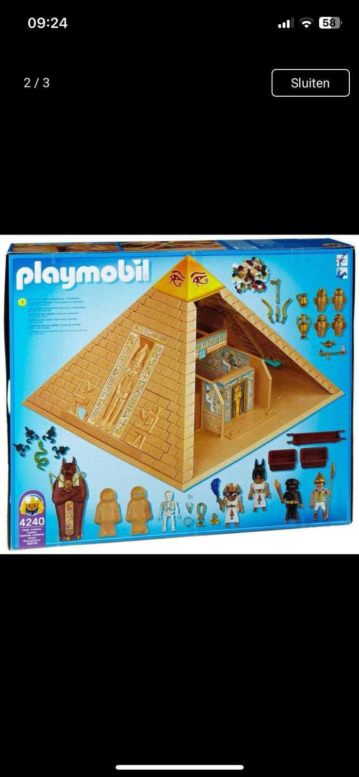Playmobil pyramide, Kinderen en Baby's, Speelgoed | Playmobil, Gebruikt, Complete set, Overige typen, Historisch, Ophalen of Verzenden