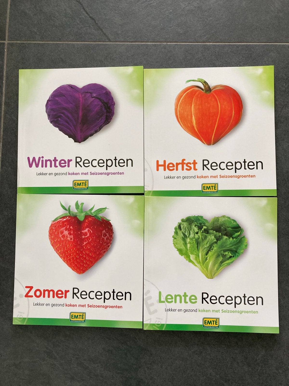 Kookboeken: Koken met Liefde - Emté (4-delige set), Hoofdgerechten, Nieuw, Ophalen of Verzenden, Gezond koken