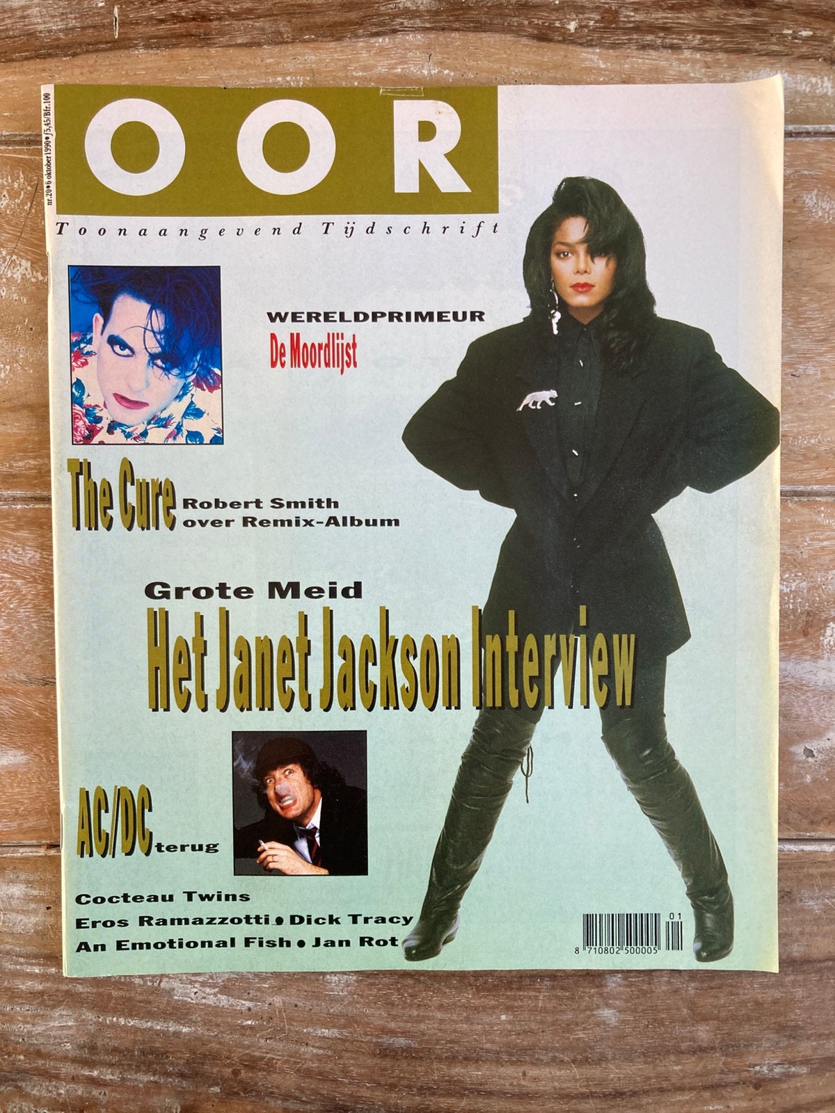 OOR Magazine 1990 The Cure AC/DC Jan Rot JANET JACKSON Eros, Boeken, Ophalen of Verzenden, Muziek, Film of Tv